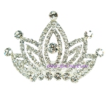 Krone Strass Haarkrone silber 8556 Krone Strass Haarkrone silber 8556
